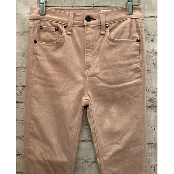 Rag & Bone Womens Jeans High Rise Skinny Jean Pink Blush Twill Denim Size 26 - Picture 2 of 4